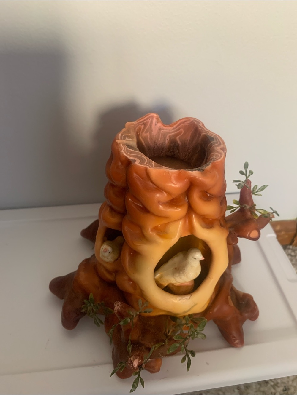Vintage Tree Stump Candle